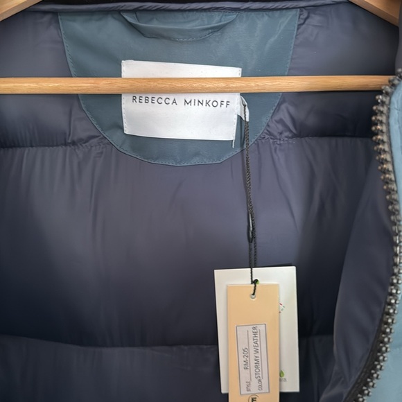 Rebecca Minkoff Hooded Blue Puffer Jacket - Picture 2 of 7